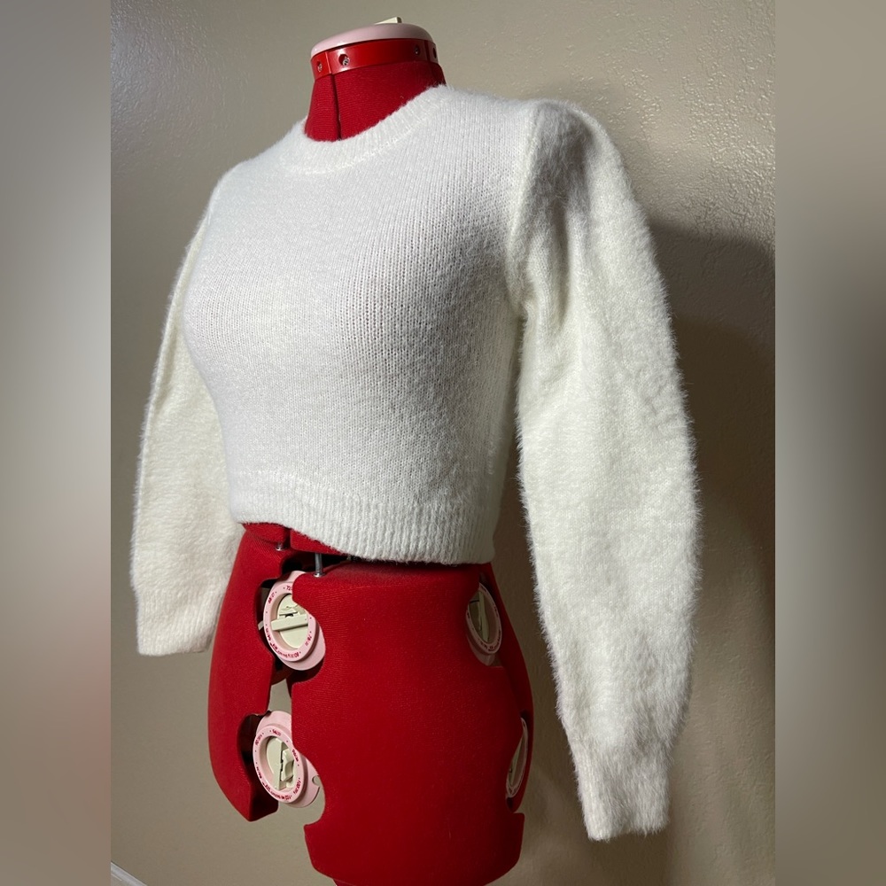 Long sleeve, fuzzy fur top.